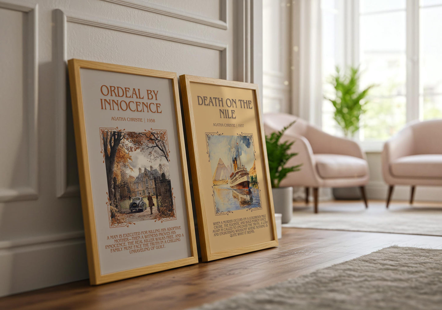 Ordeal By Innocence by Agatha Christie | Descriptive Book Poster | Blurby