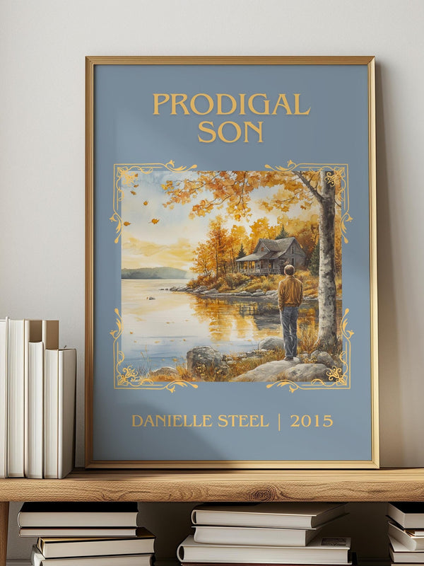 Prodigal Son classic book art print in frame leaning in hallway – romance wall art