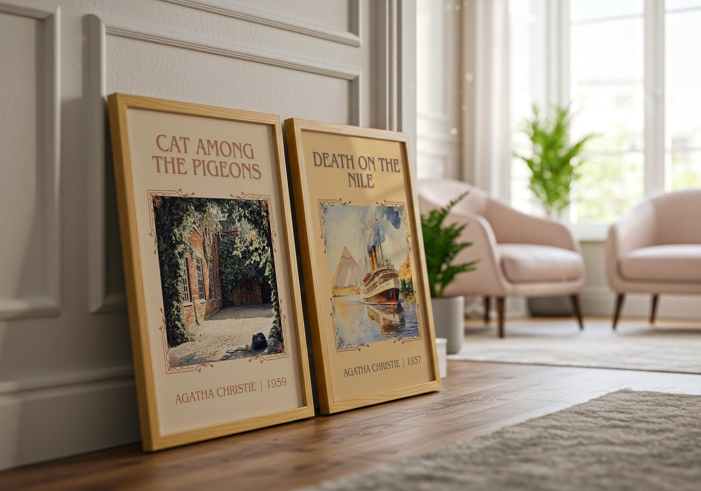 Cat Among The Pigeons by Agatha Christie | Descriptive Book Poster | Minimalist