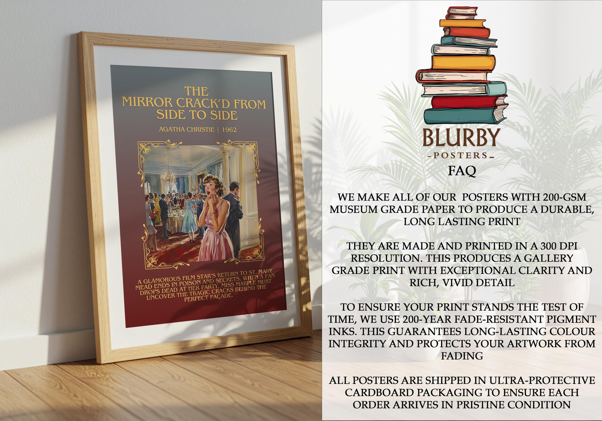 The Mirror Crack'd From Side To Side by Agatha Christie | Descriptive Book Poster | Blurby