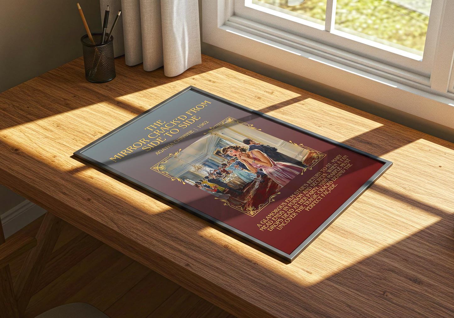 The Mirror Crack'd From Side To Side by Agatha Christie | Descriptive Book Poster | Blurby