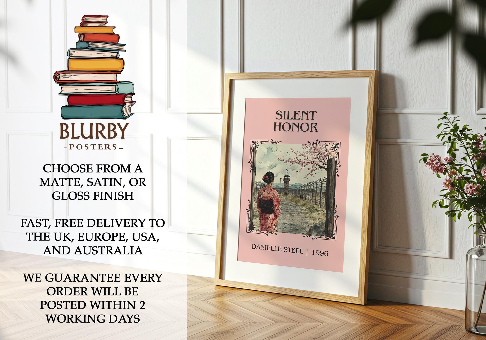 Silent Honor by Danielle Steel | Descriptive Book Poster | Minimalist