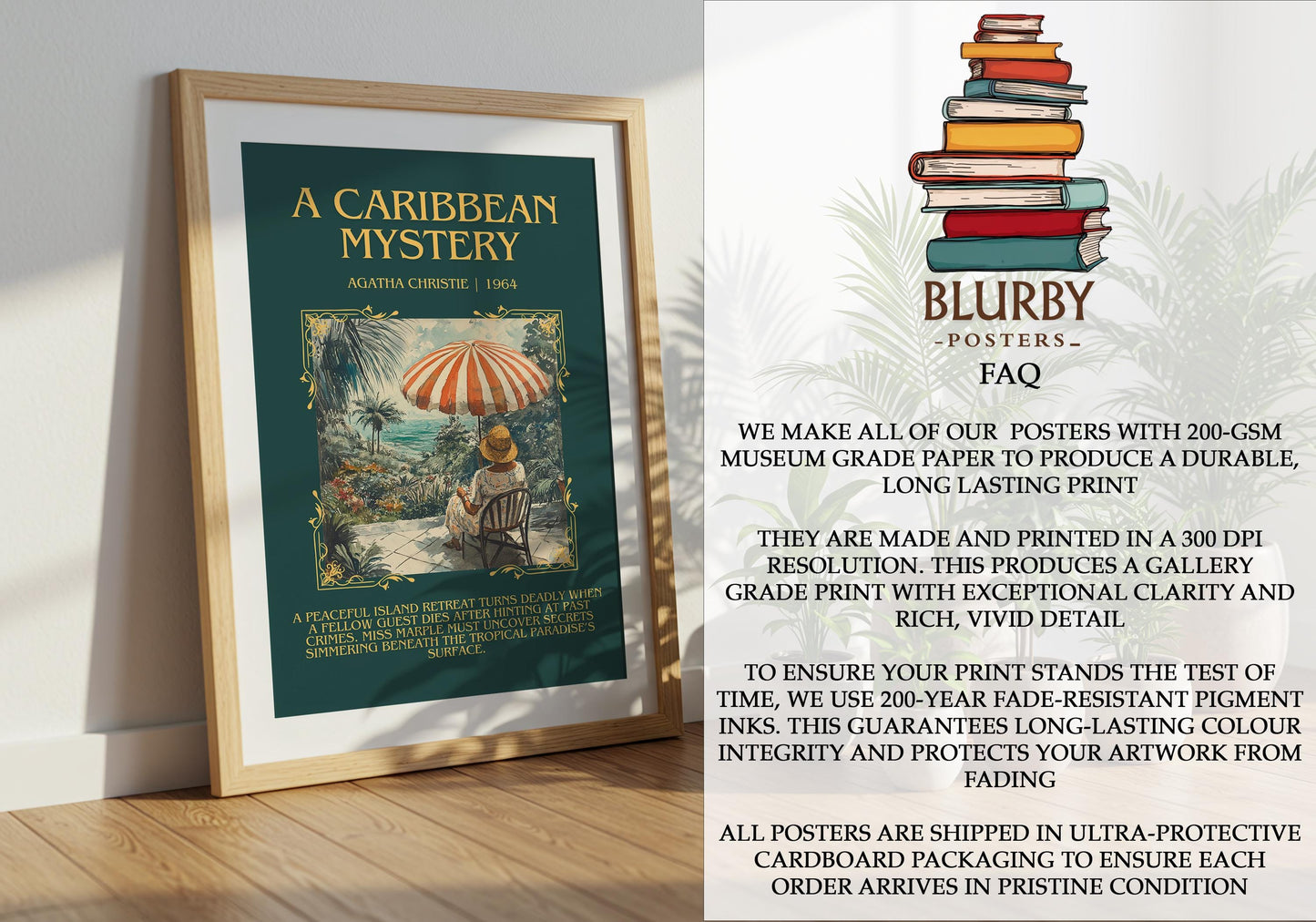 A Caribbean Mystery by Agatha Christie | Descriptive Book Poster | Blurby