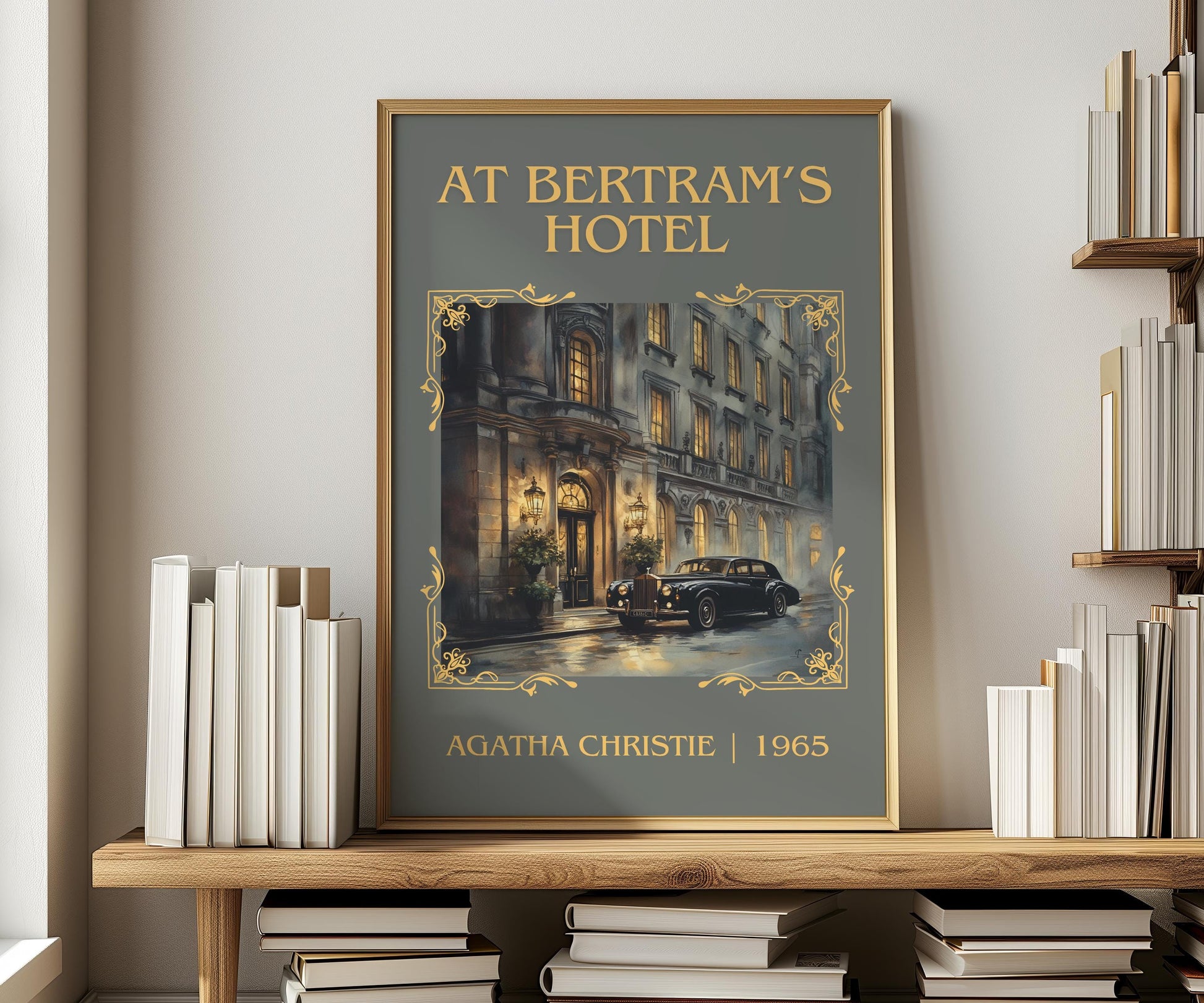 At Bertrams Hotel by Agatha Christie | Descriptive Book Poster | Minimalist