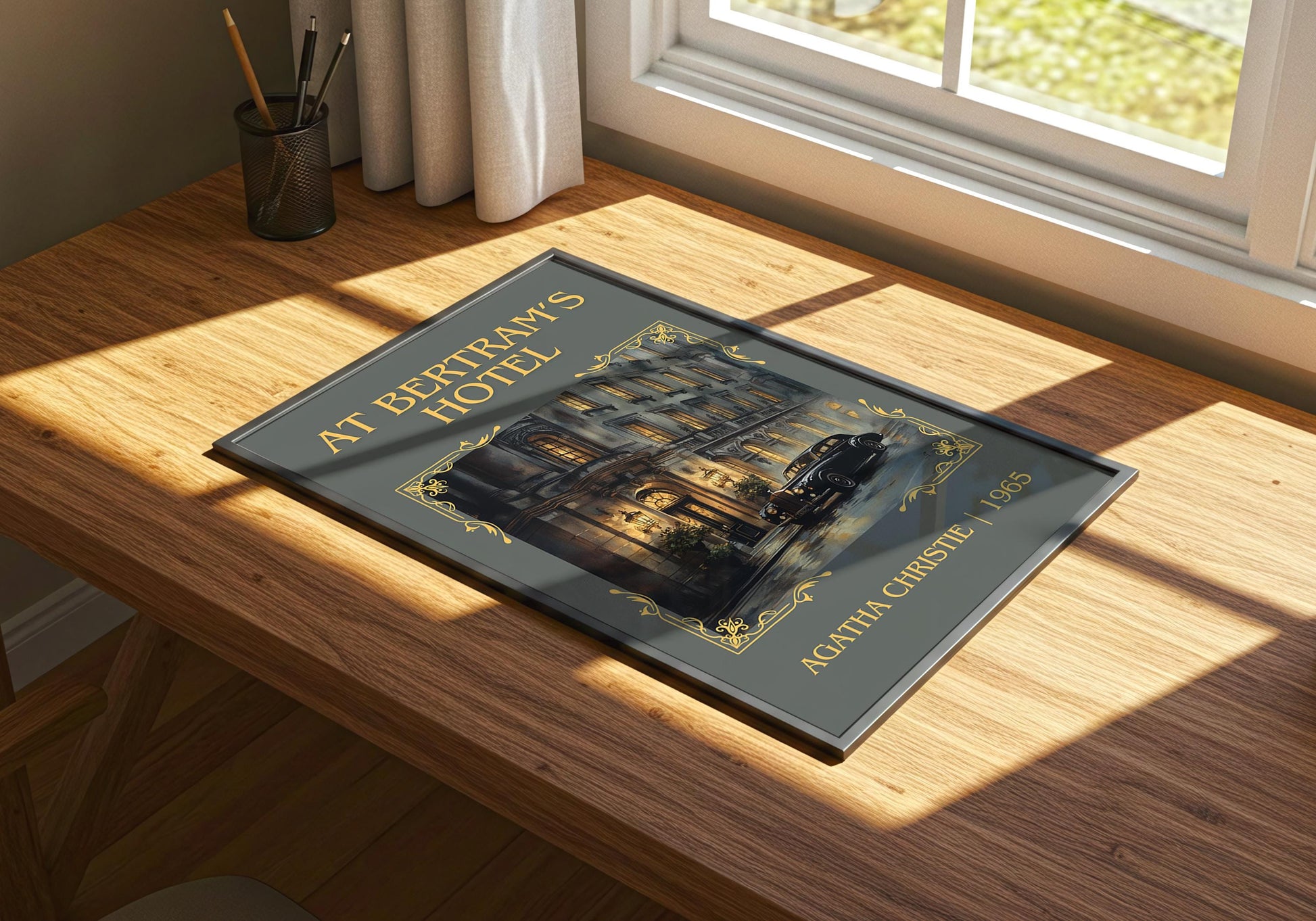 At Bertrams Hotel by Agatha Christie | Descriptive Book Poster | Minimalist