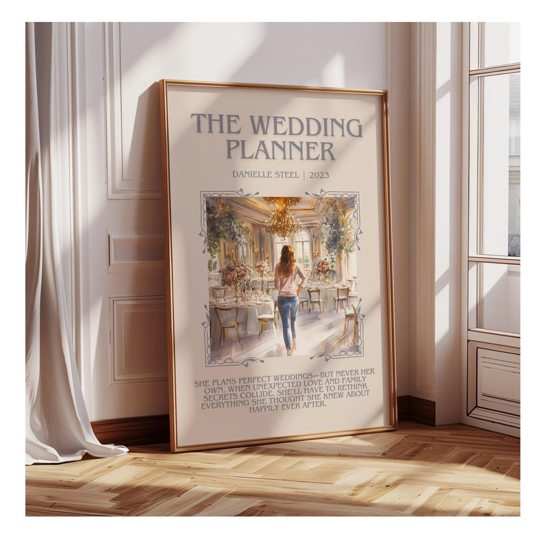 The Wedding Planner minimalist poster paper finish options – matte satin gloss