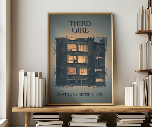 Third Girl by Agatha Christie | Descriptive Book Poster | Minimalist