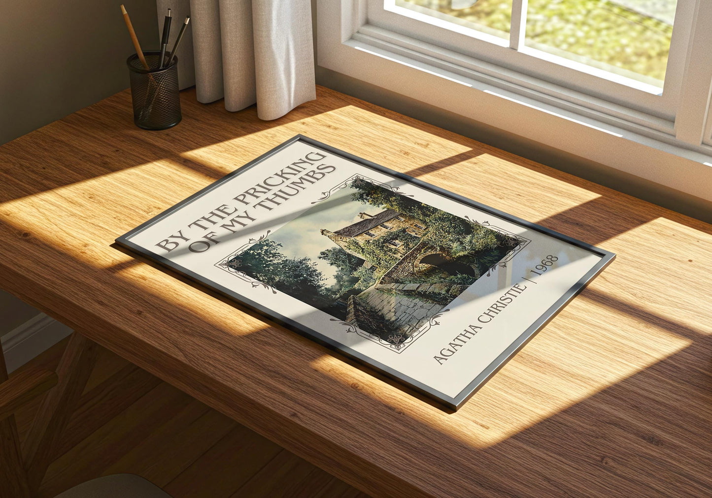 By The Pricking Of My Thumbs by Agatha Christie | Descriptive Book Poster | Minimalist