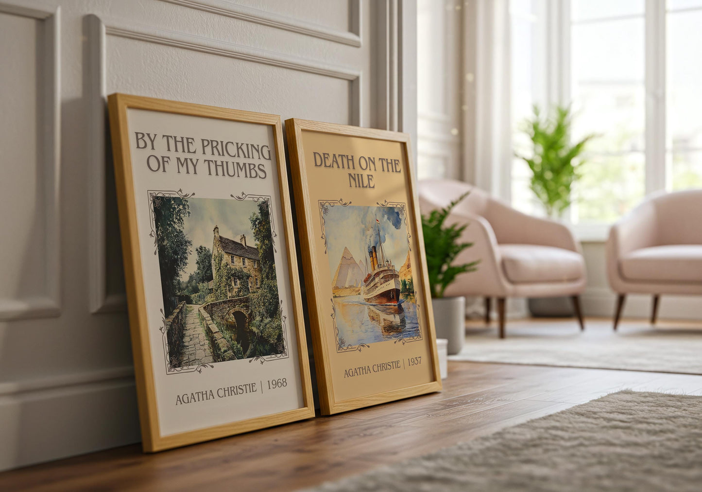 By The Pricking Of My Thumbs by Agatha Christie | Descriptive Book Poster | Minimalist