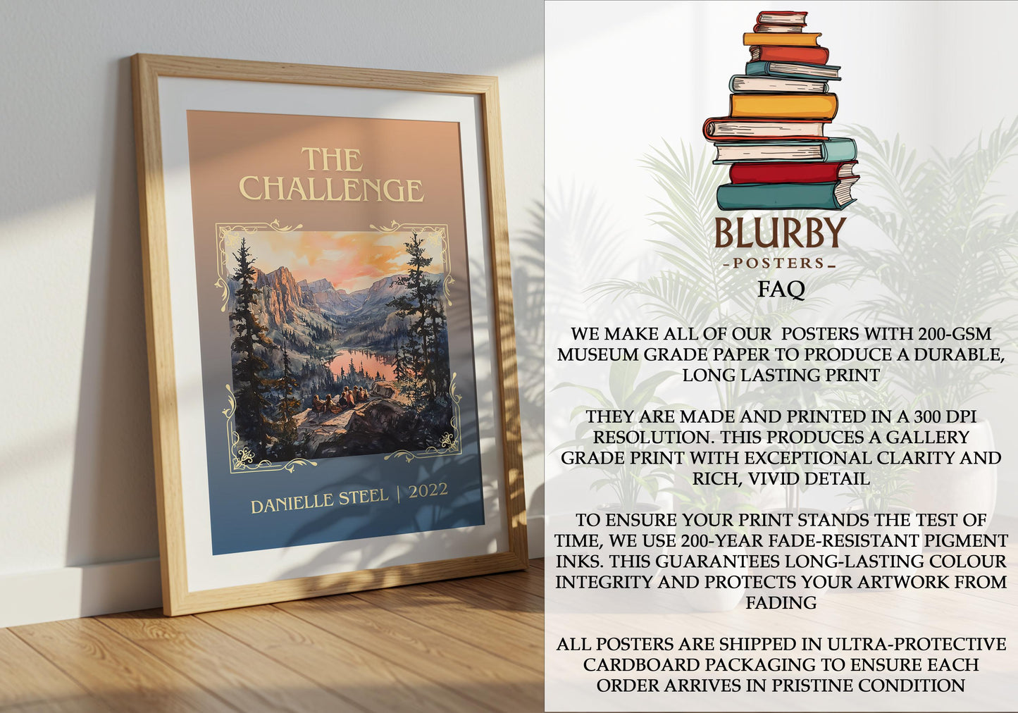 The Challenge by Danielle Steel | Descriptive Book Poster | Minimalist