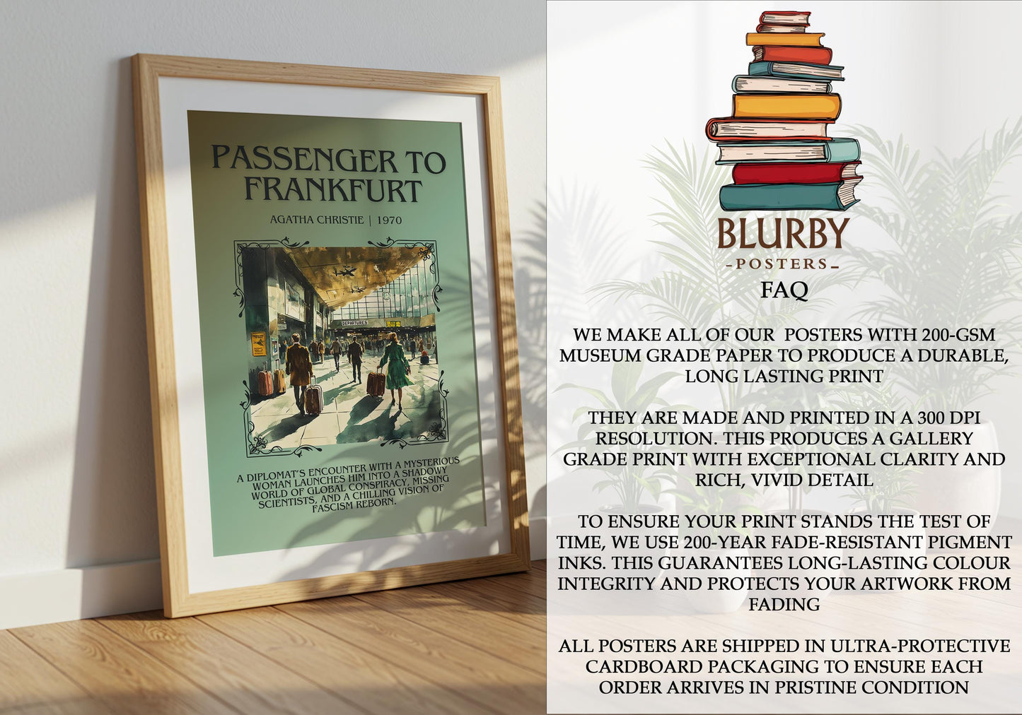Passenger To Frankfurt by Agatha Christie | Descriptive Book Poster | Blurby