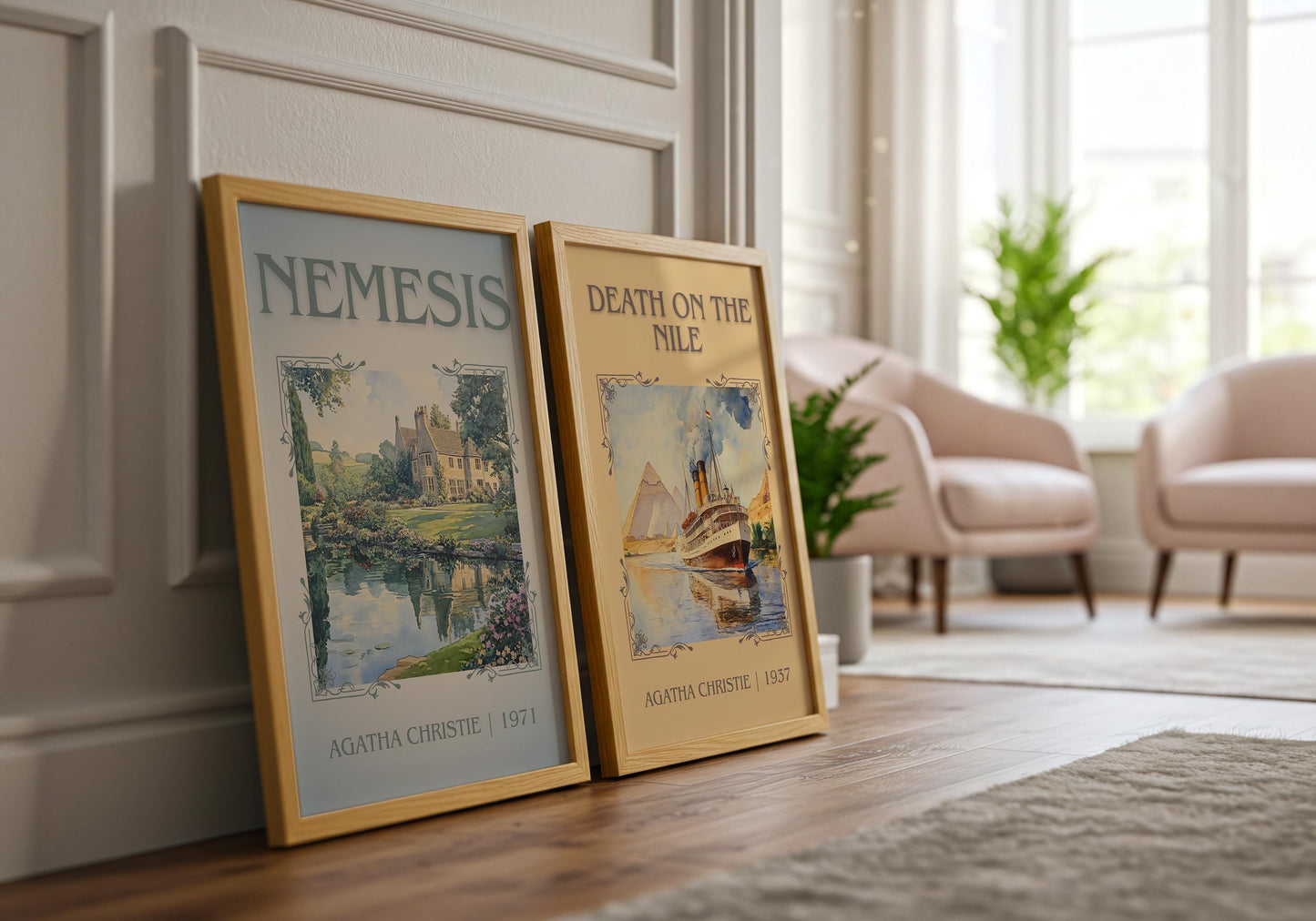 Nemesis by Agatha Christie | Descriptive Book Poster | Minimalist