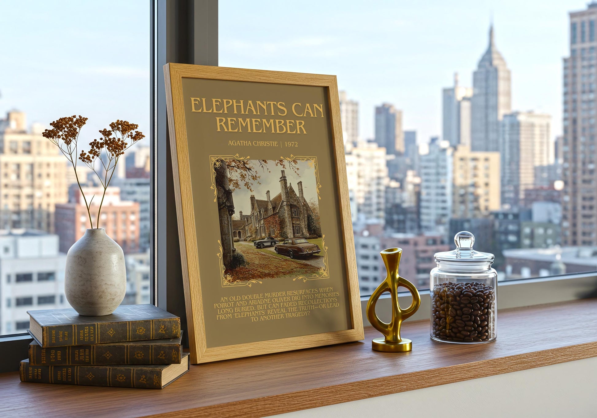 Elephants Can Remember by Agatha Christie | Descriptive Book Poster | Blurby