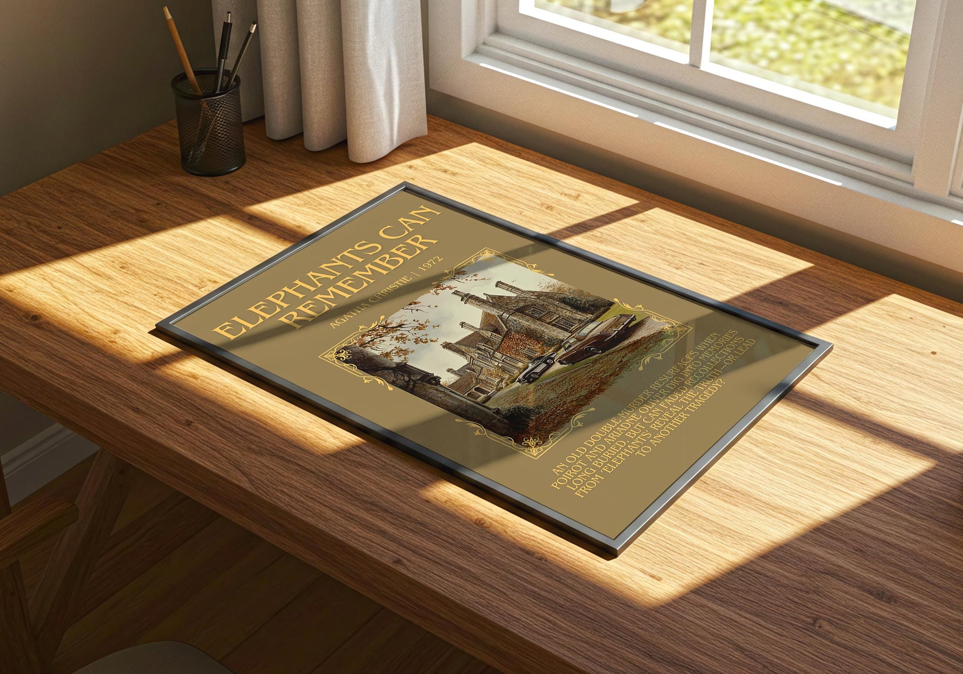 Elephants Can Remember by Agatha Christie | Descriptive Book Poster | Blurby