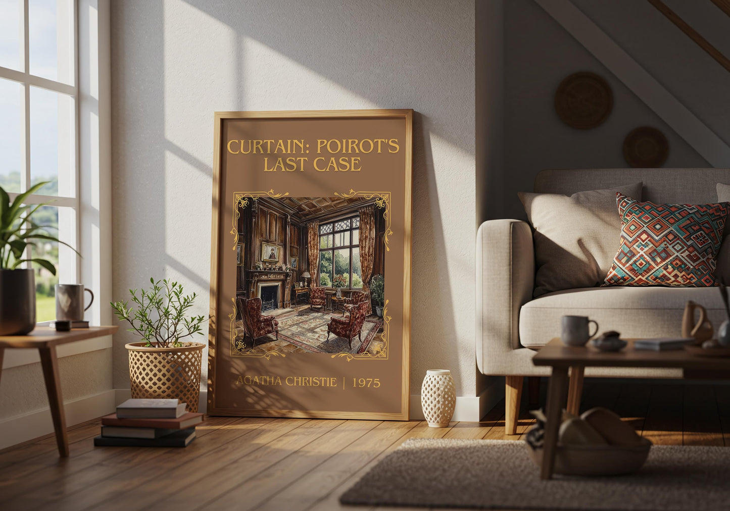 Curtain: Poirot's Last Case by Agatha Christie | Descriptive Book Poster