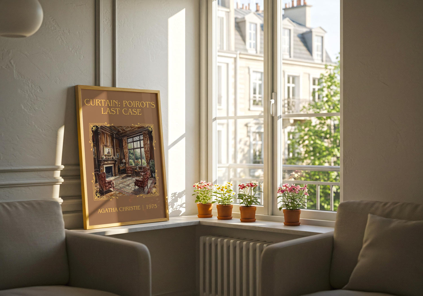 Curtain: Poirot's Last Case by Agatha Christie | Descriptive Book Poster