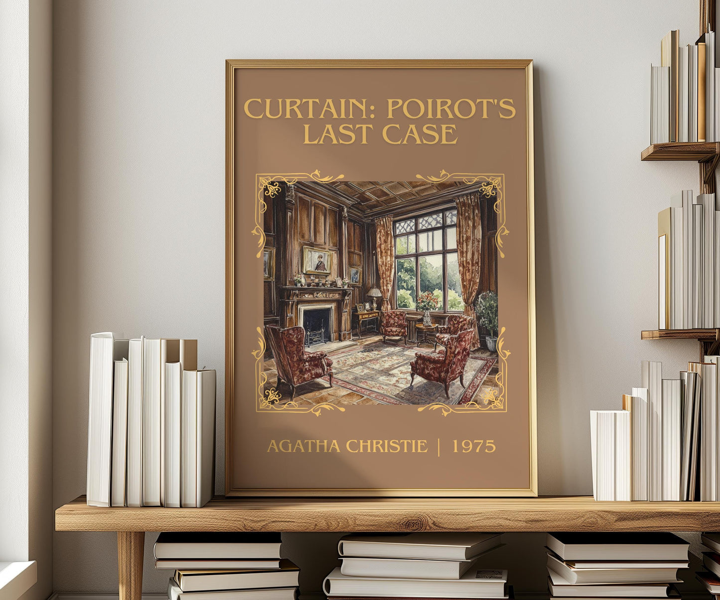 Curtain: Poirot's Last Case by Agatha Christie | Descriptive Book Poster