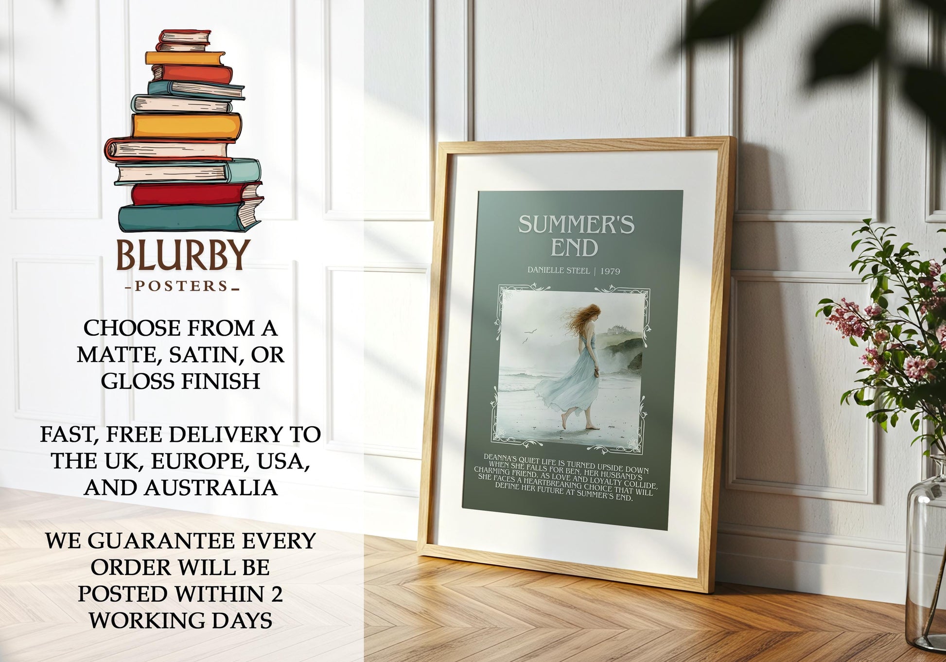 Summer's End by Danielle Steel | Descriptive Book Poster | Blurby