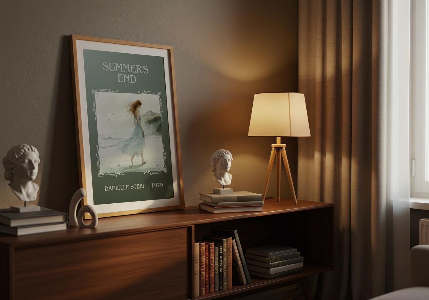 Summers End by Danielle Steel | Descriptive Book Poster | Minimalist