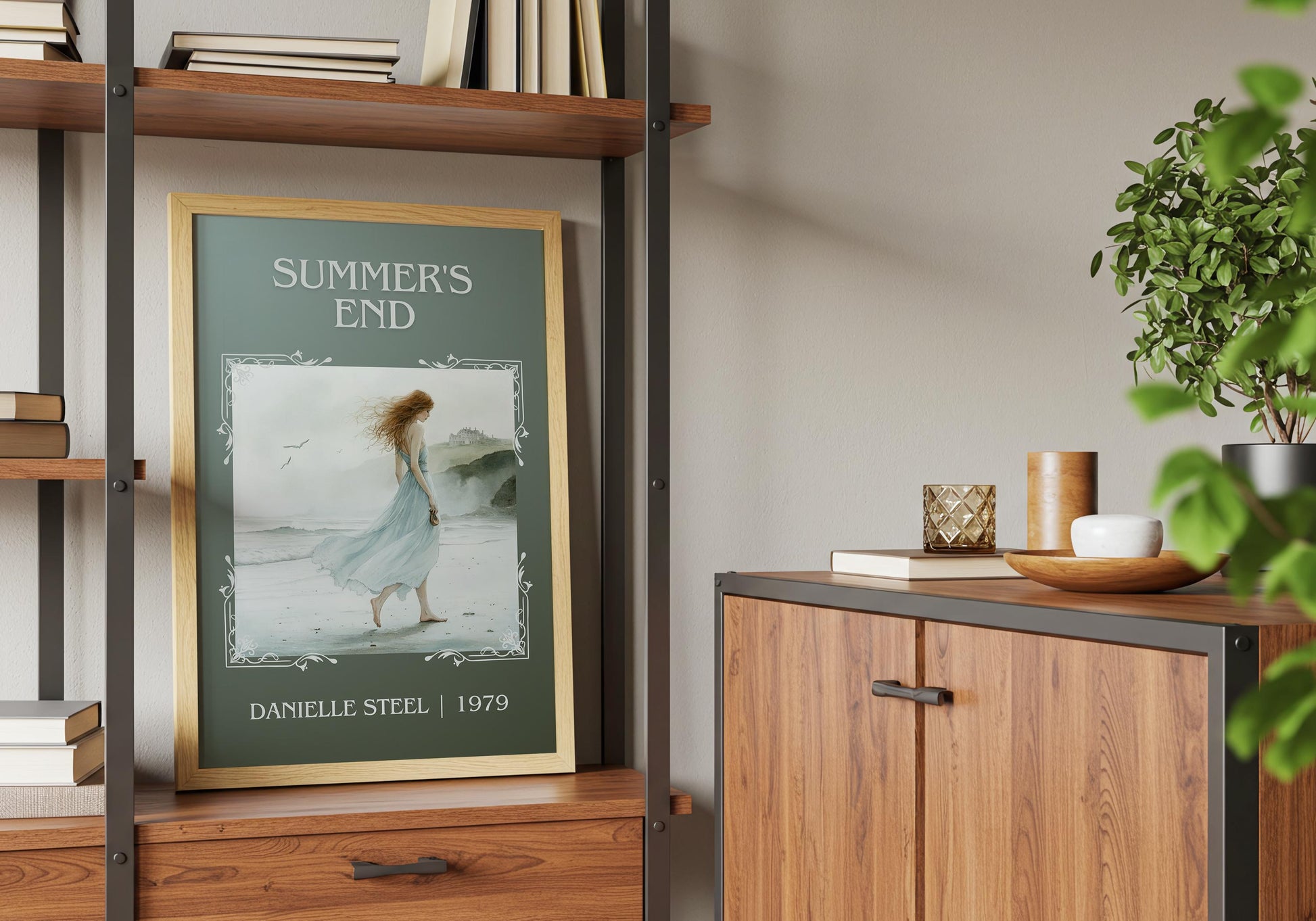 Summers End by Danielle Steel | Descriptive Book Poster | Minimalist