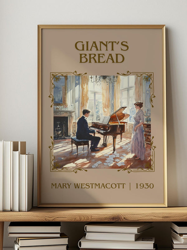 Giant’s Bread classic book art print in frame leaning in hallway – romance wall art
