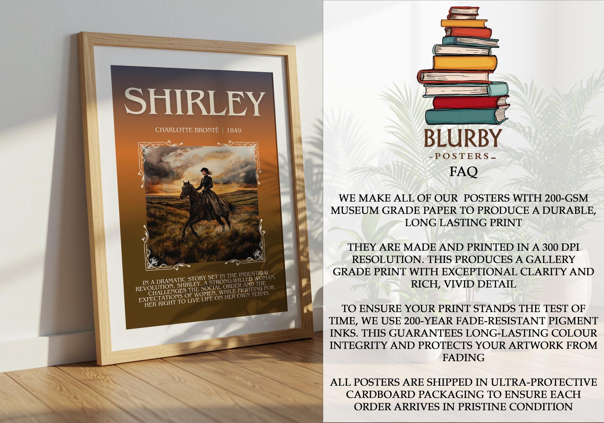 Shirley by Charlotte Bronte | Descriptive Book Poster | Blurby