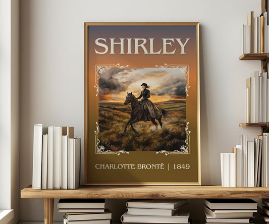Shirley by Charlotte Bronte | Descriptive Book Poster | Minimalist