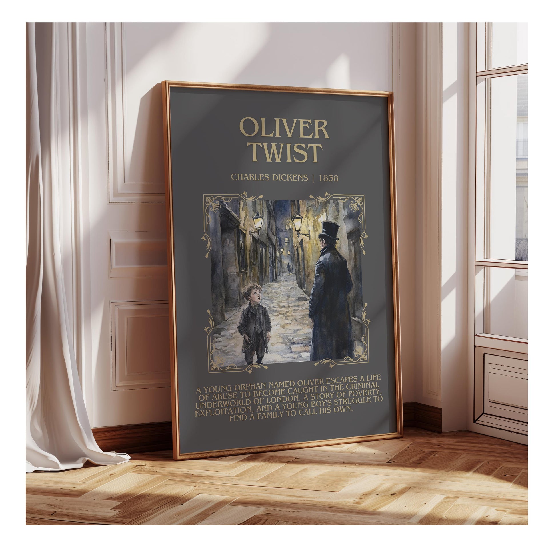 Oliver Twist by Charles Dickens | Descriptive Book Poster | Blurby