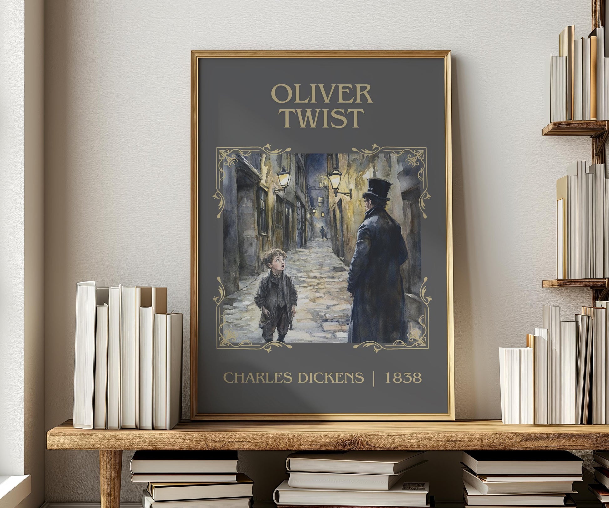Oliver Twist by Charles Dickens | Descriptive Book Poster | Minimalist