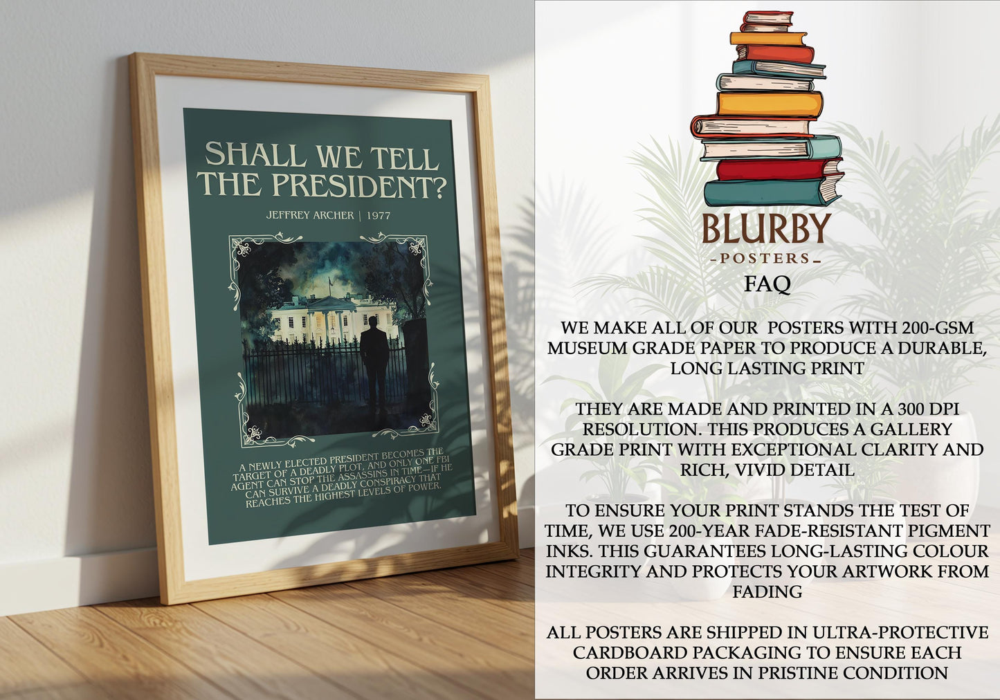 Shall We Tell The President? by Jeffrey Archer | Descriptive Book Poster | Blurby