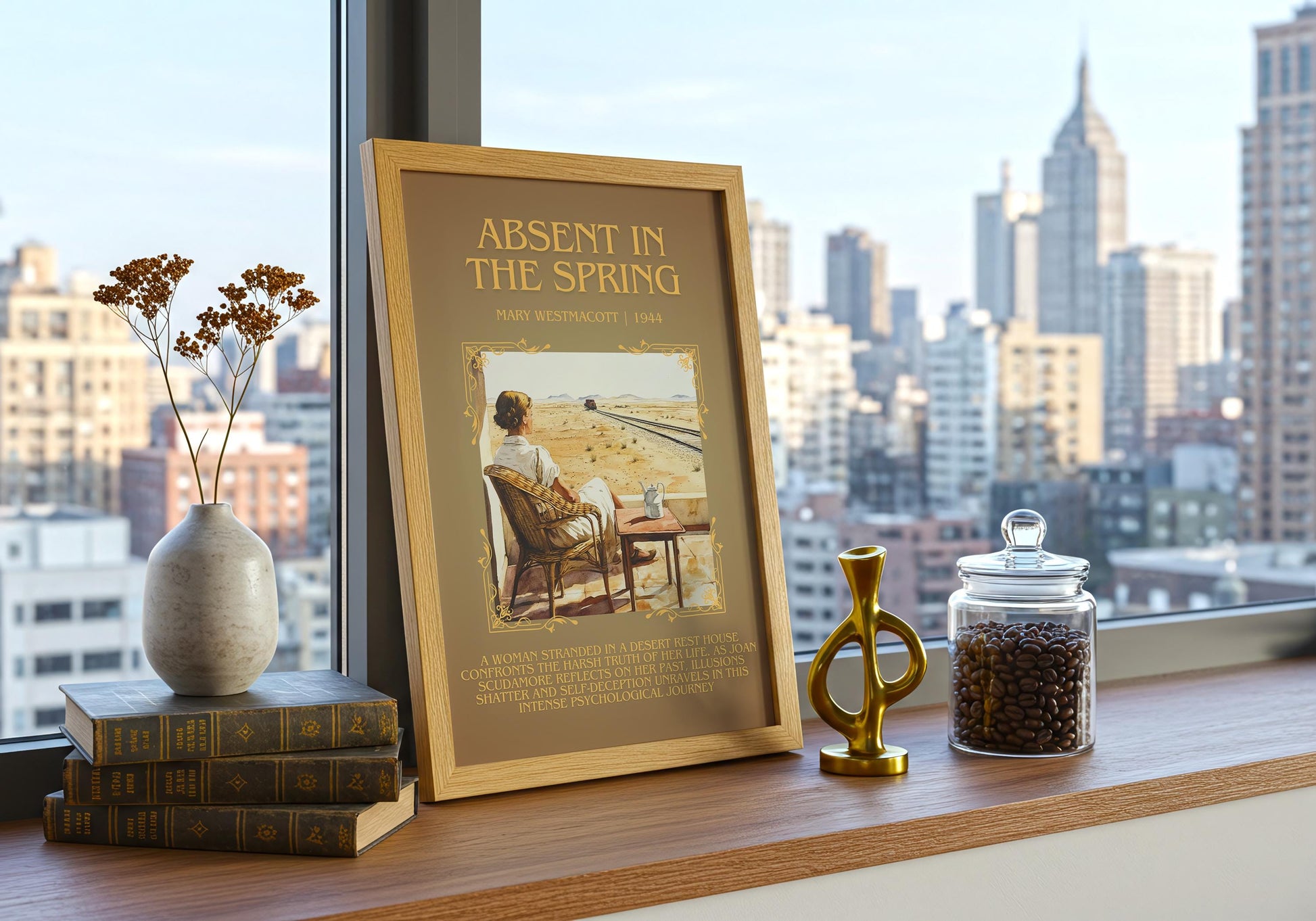 Absent In The Spring by Mary Westmacott | Descriptive Book Poster | Blurby