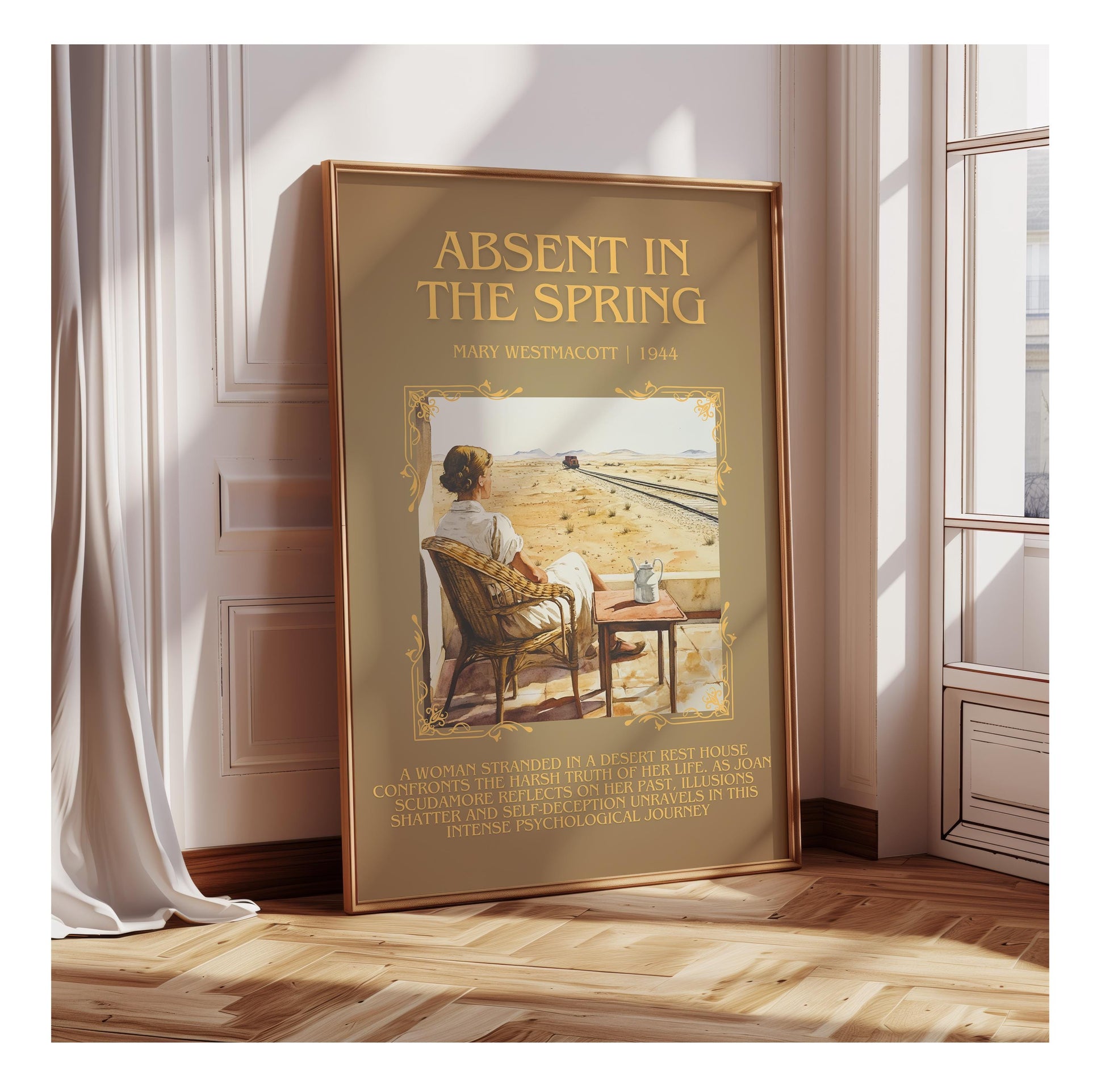 Absent In The Spring by Mary Westmacott | Descriptive Book Poster | Blurby