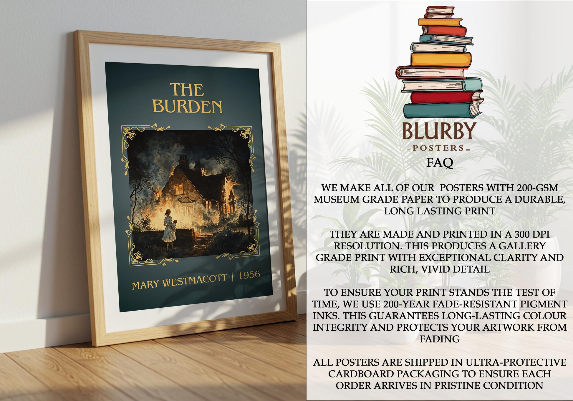 The Burden by Mary Westmacott | Descriptive Book Poster | Minimalist