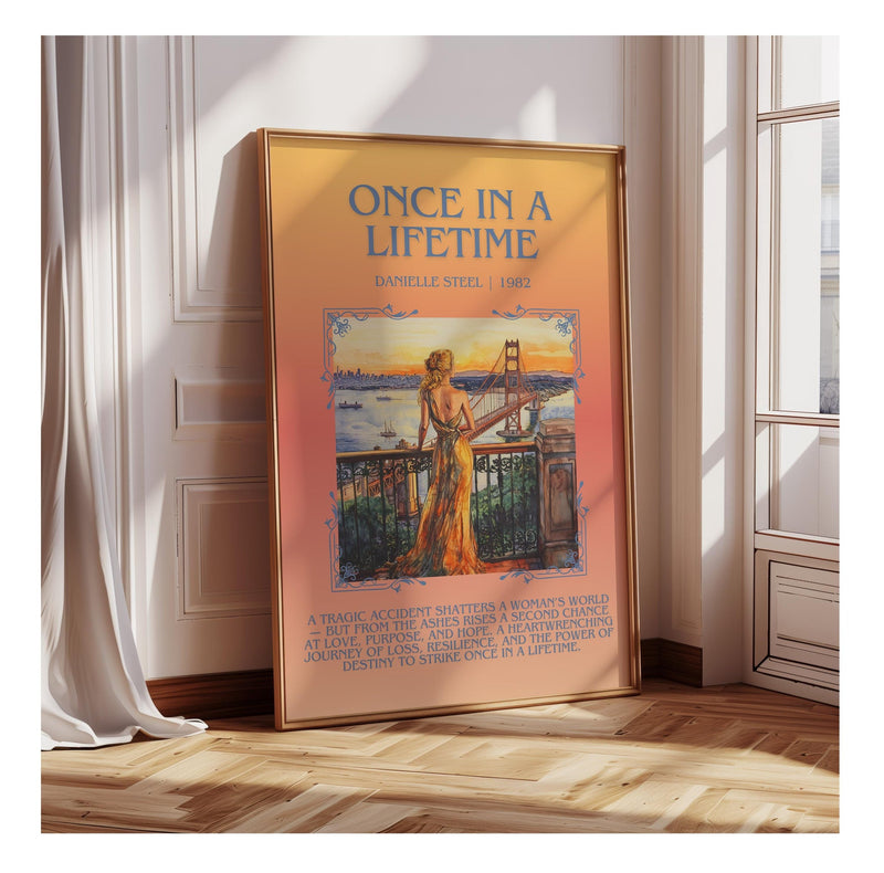 Once in a Lifetime minimalist poster paper finish options – matte satin gloss