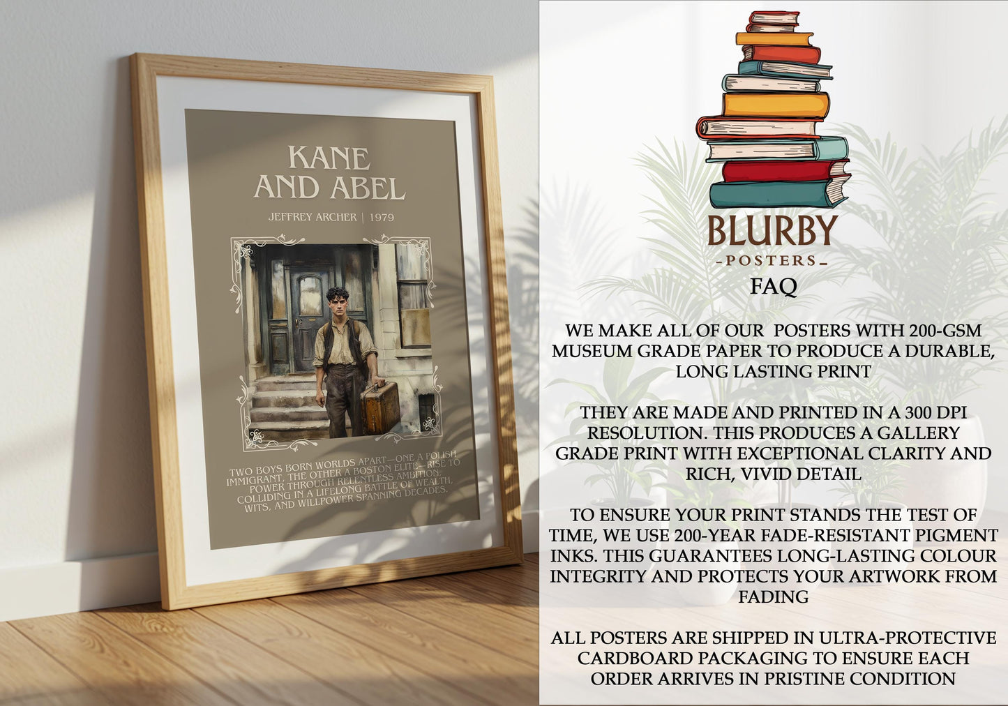 Kane And Abel by Jeffrey Archer | Descriptive Book Poster | Blurby