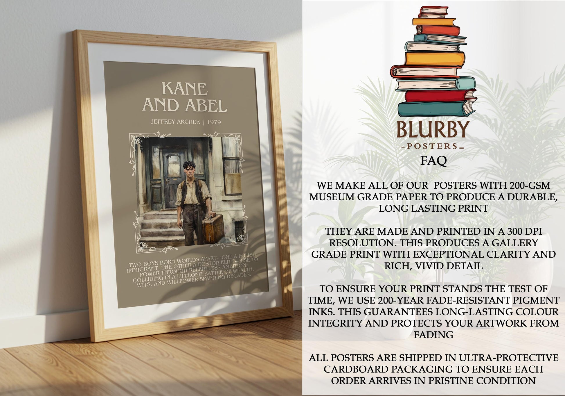 Kane And Abel by Jeffrey Archer | Descriptive Book Poster | Blurby