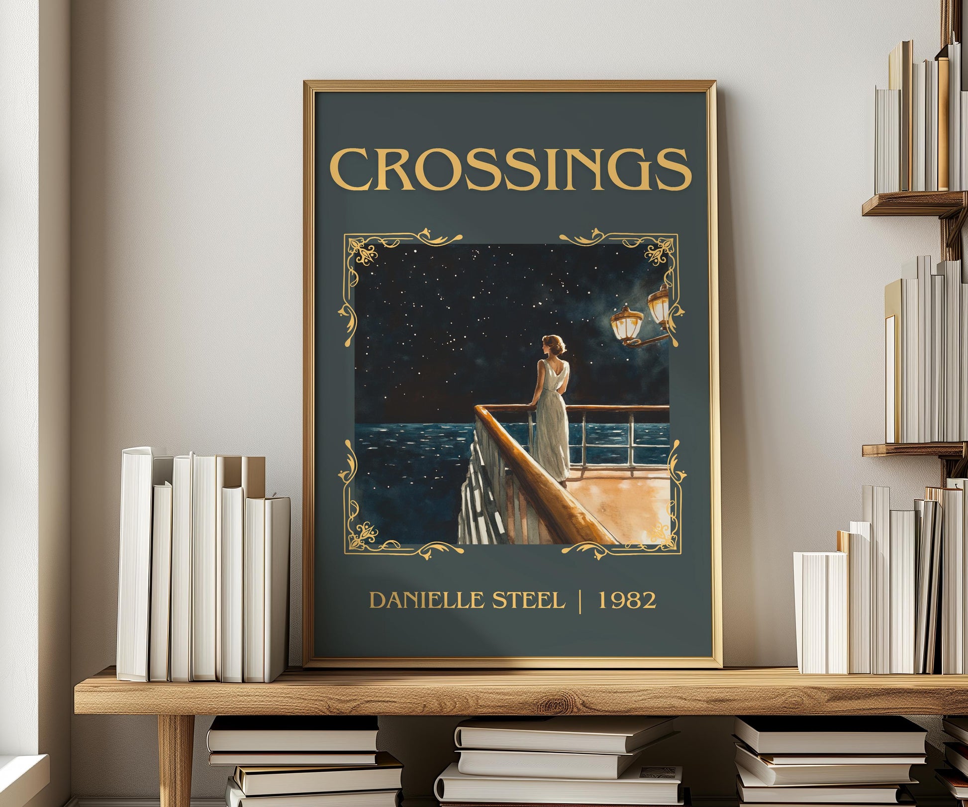 Crossings by Danielle Steel | Descriptive Book Poster | Minimalist