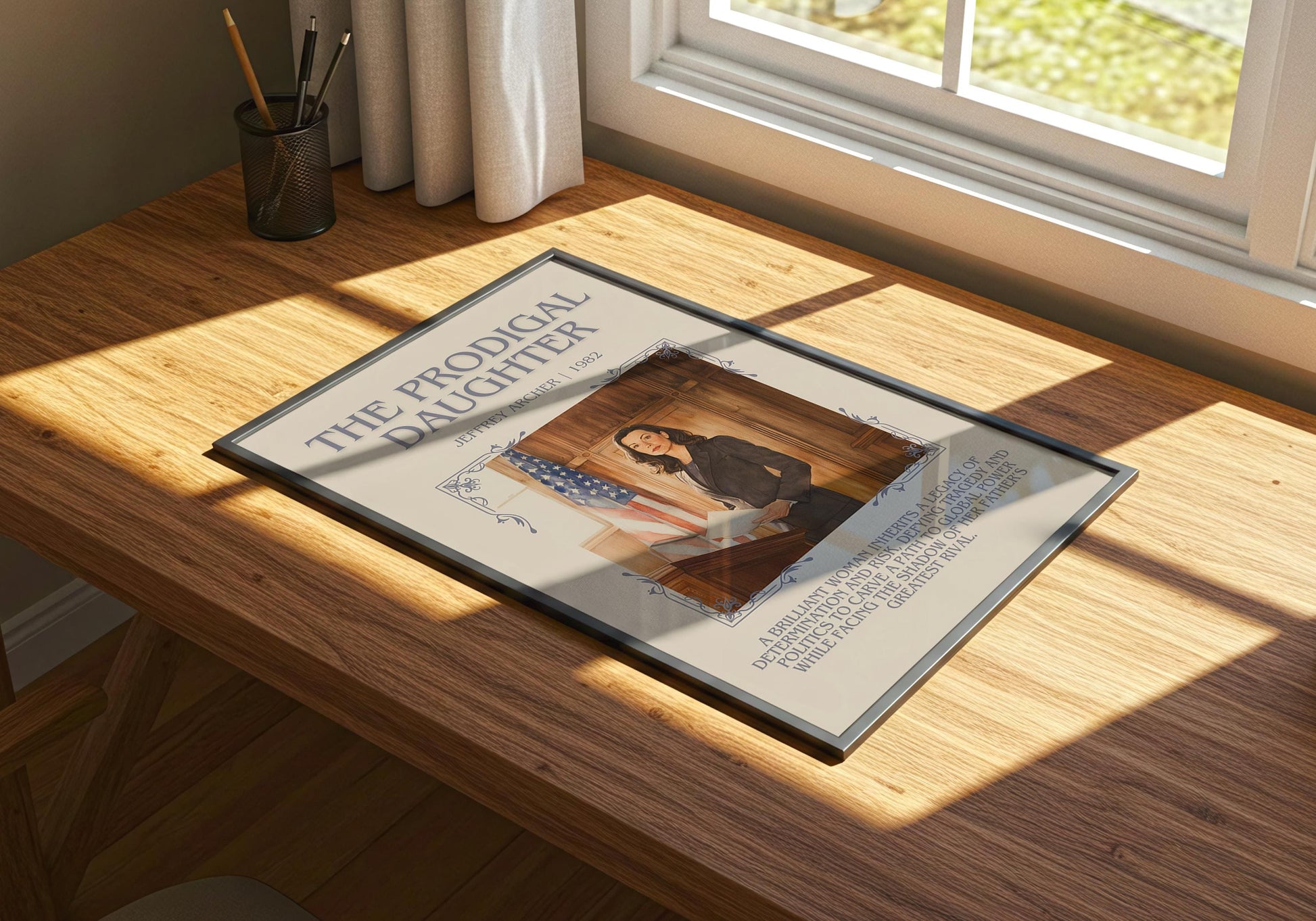 The Prodigal Daughter by Jeffrey Archer | Descriptive Book Poster | Blurby