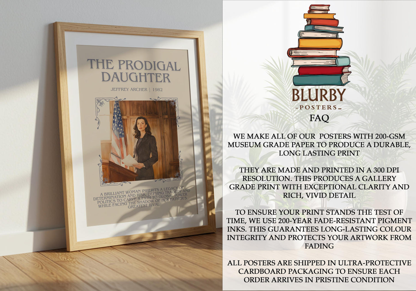 The Prodigal Daughter by Jeffrey Archer | Descriptive Book Poster | Blurby