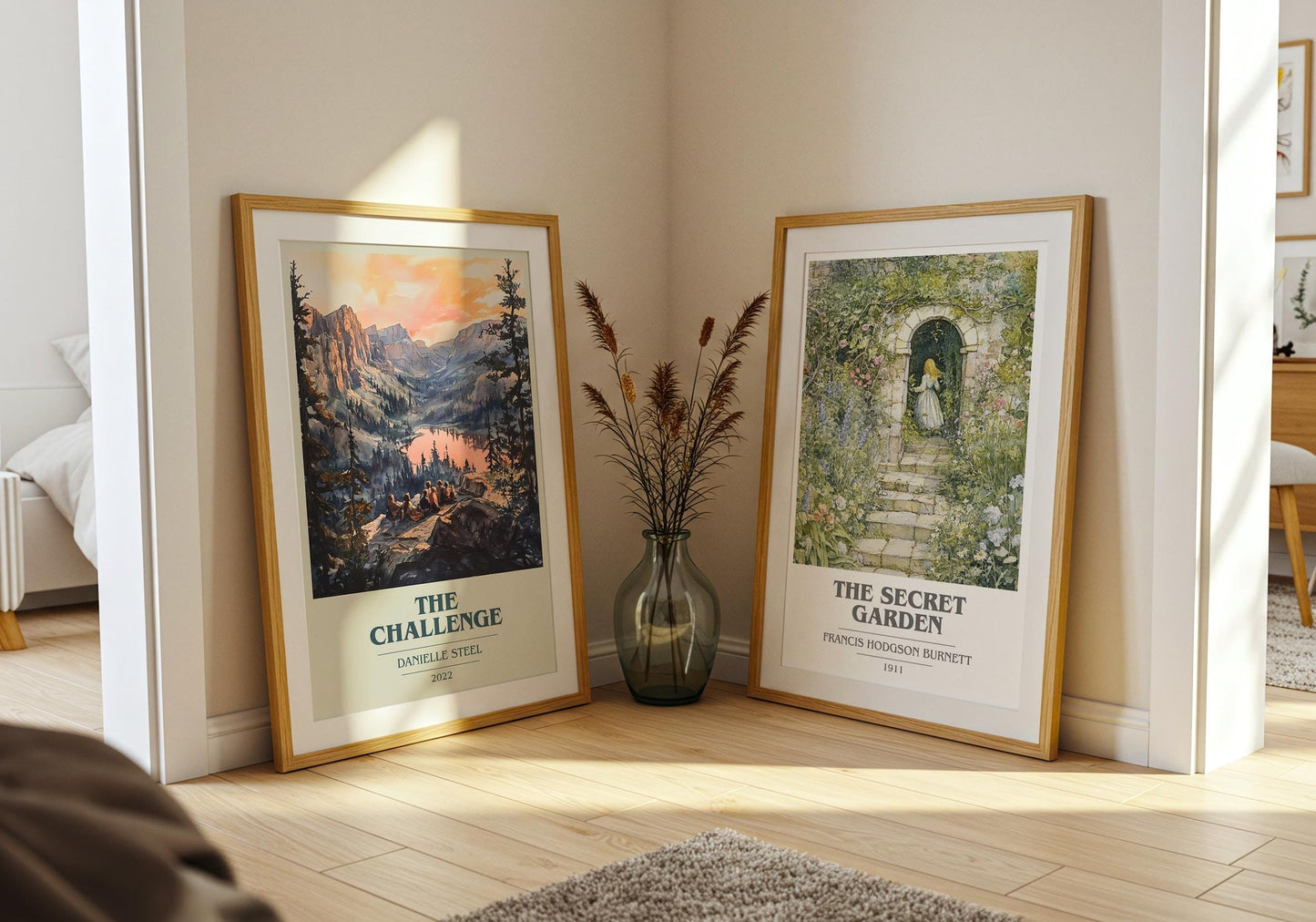 The Challenge book cover poster paired in gallery wall – literary art prints