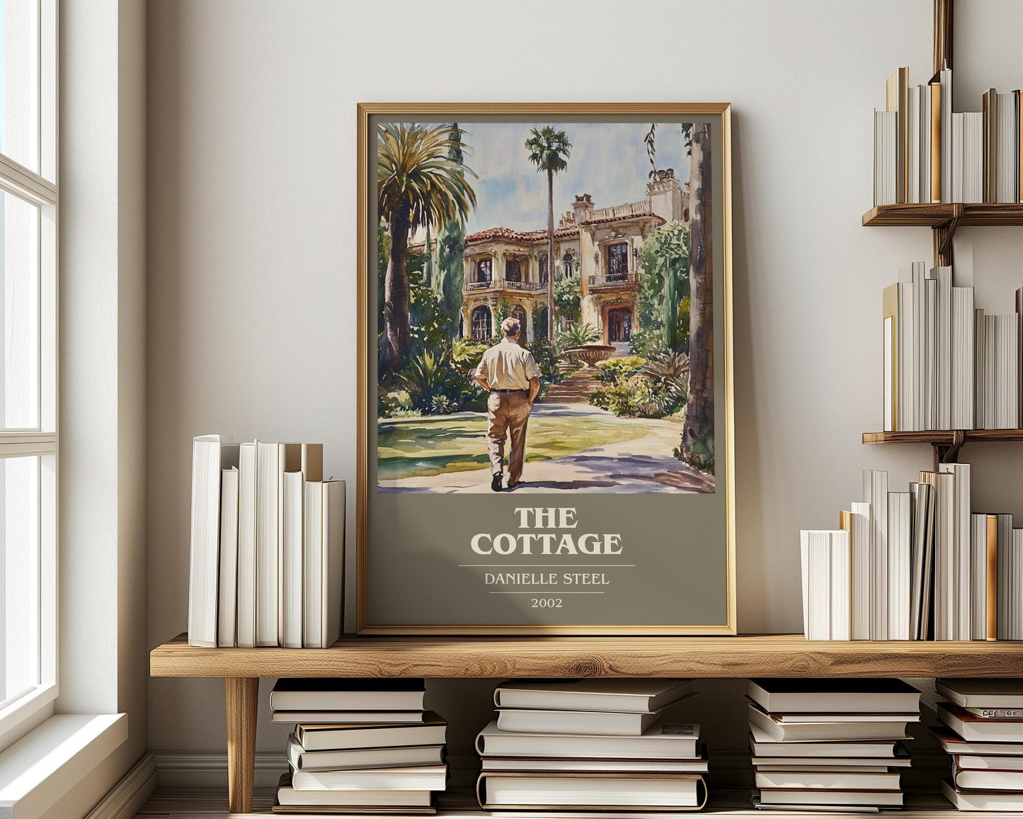 The Cottage book cover poster paired in gallery wall – literary art prints