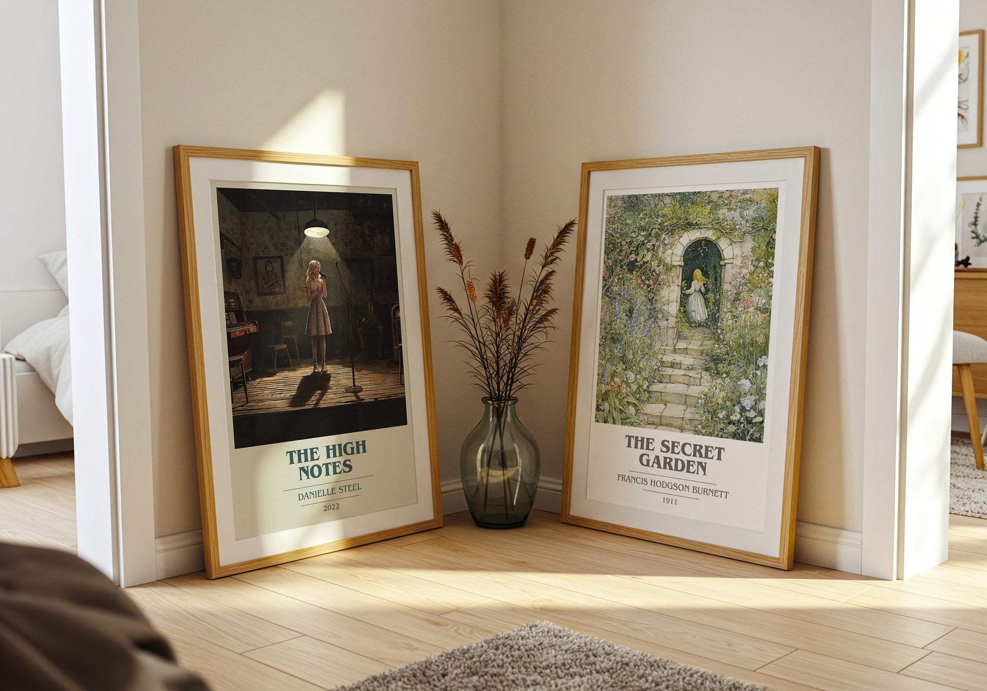 The High Notes book cover poster paired in gallery wall – literary art prints