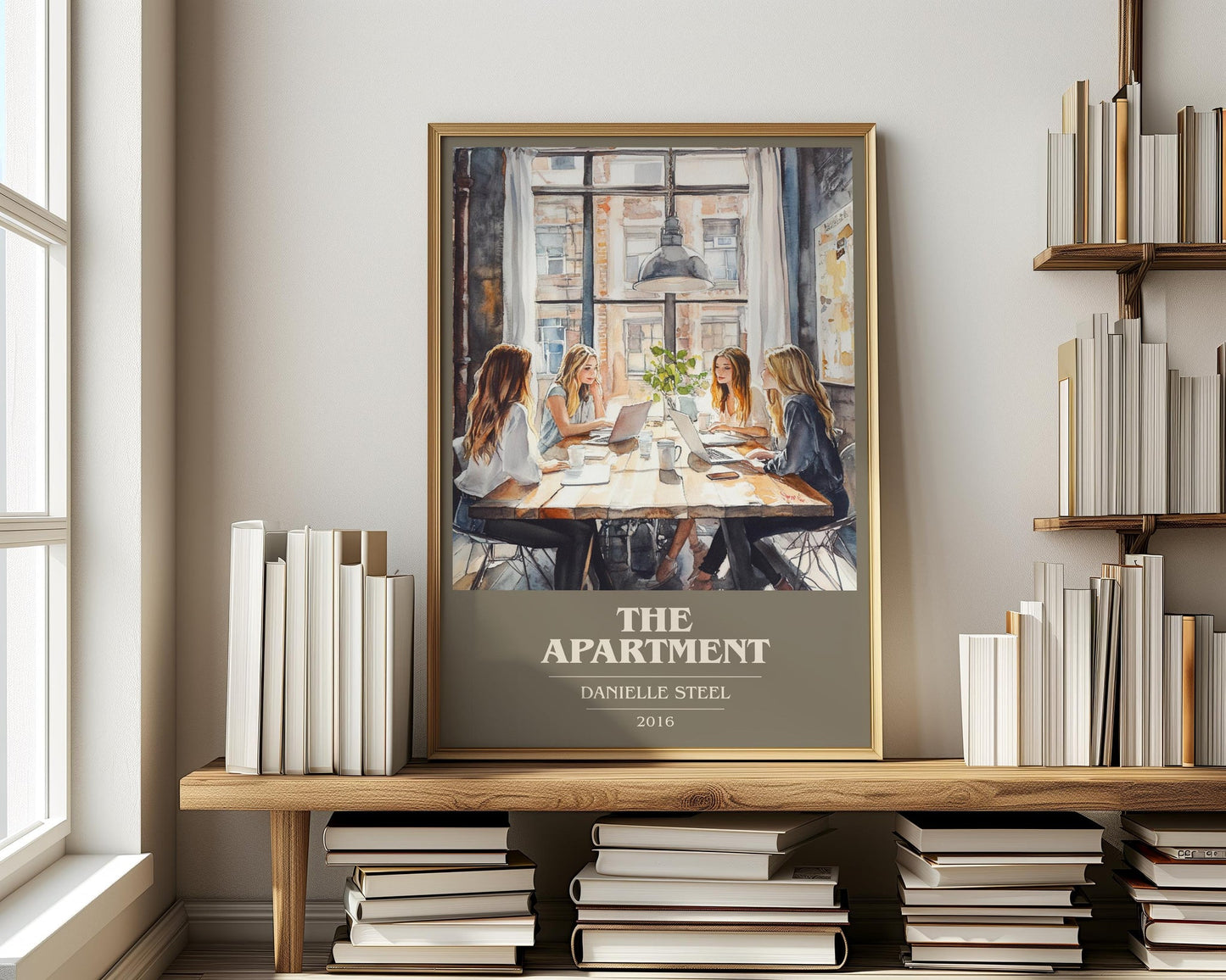 The Apartment book cover poster paired in gallery wall – literary art prints