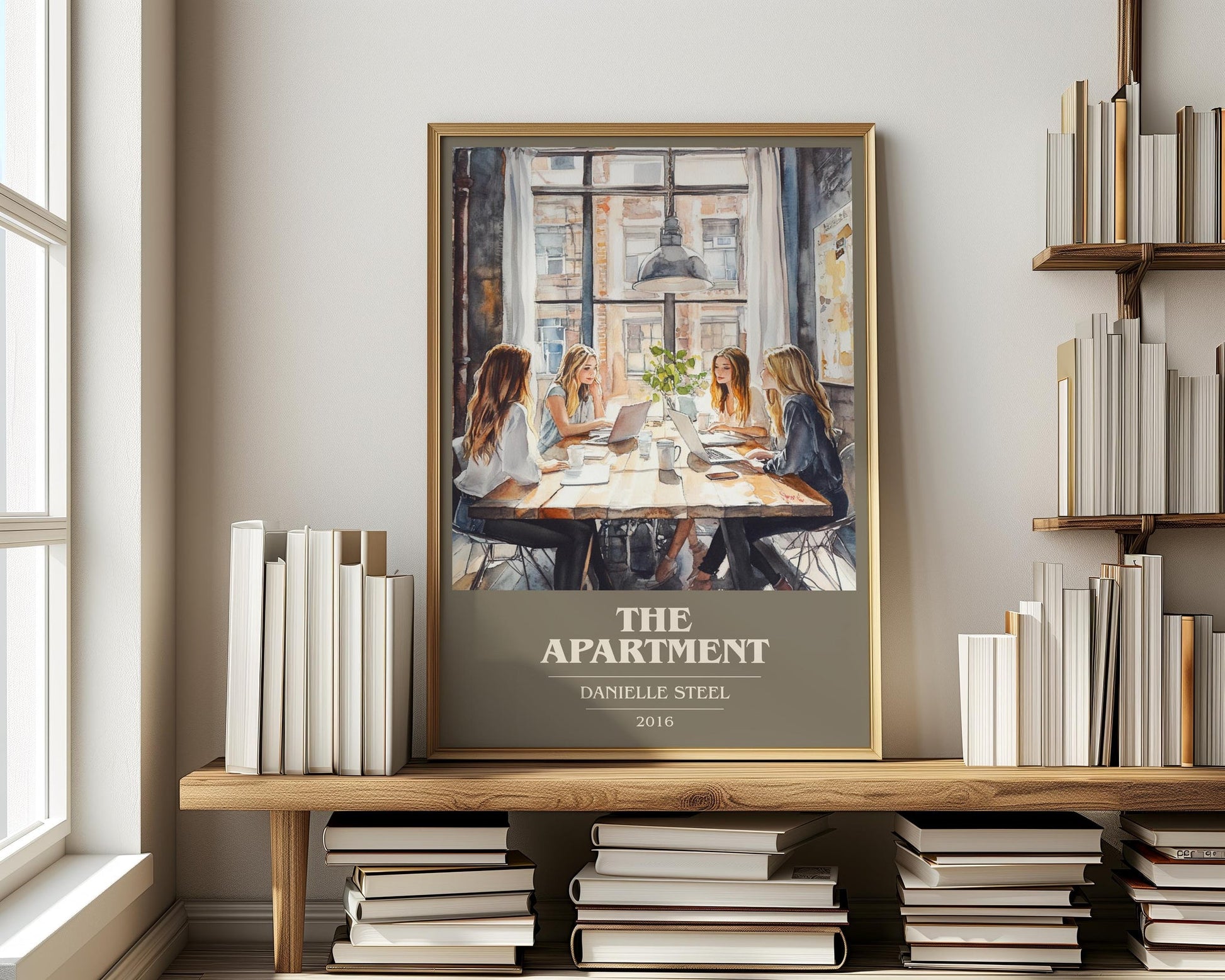 The Apartment book cover poster paired in gallery wall – literary art prints