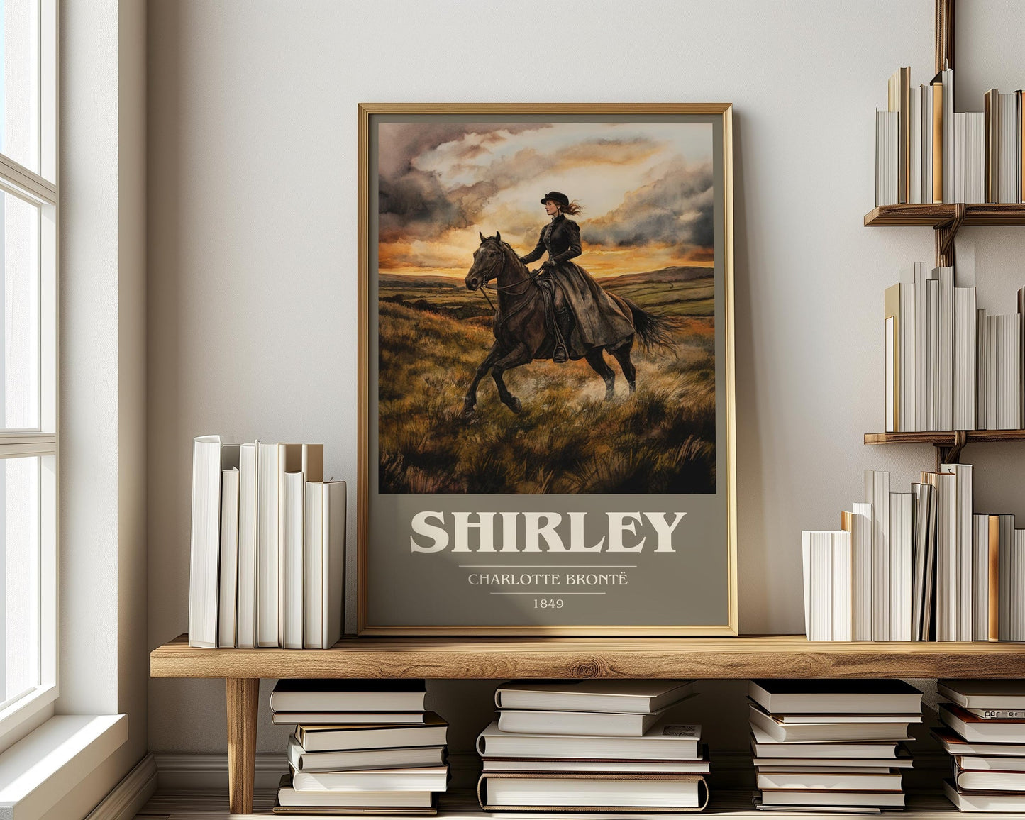 Shirley book cover book poster framed on wall – historical fiction wall art