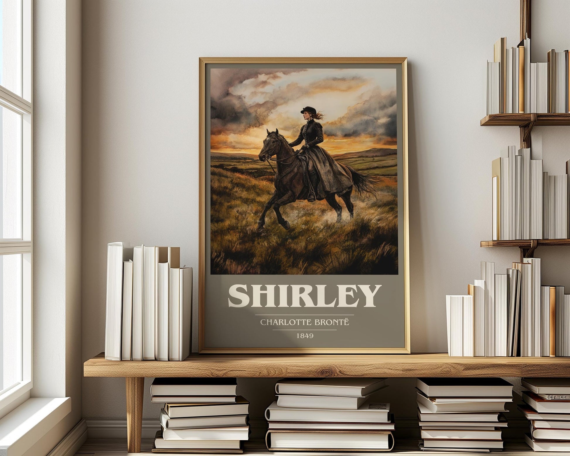 Shirley book cover book poster framed on wall – historical fiction wall art
