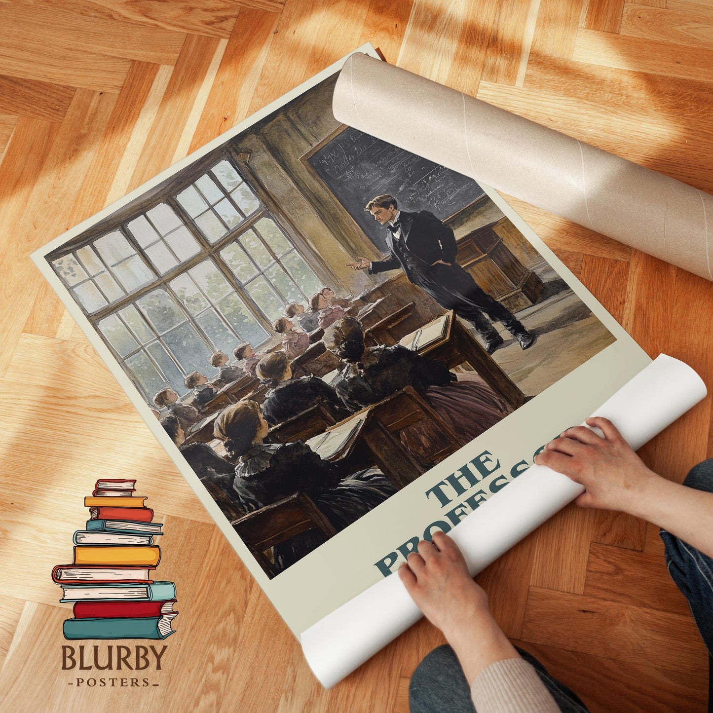 The Professor book poster packaging – museum-quality print rolled in protective tube