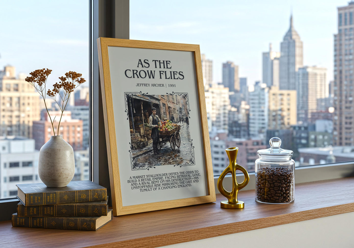 As The Crow Flies by Jeffrey Archer | Descriptive Book Poster | Blurby