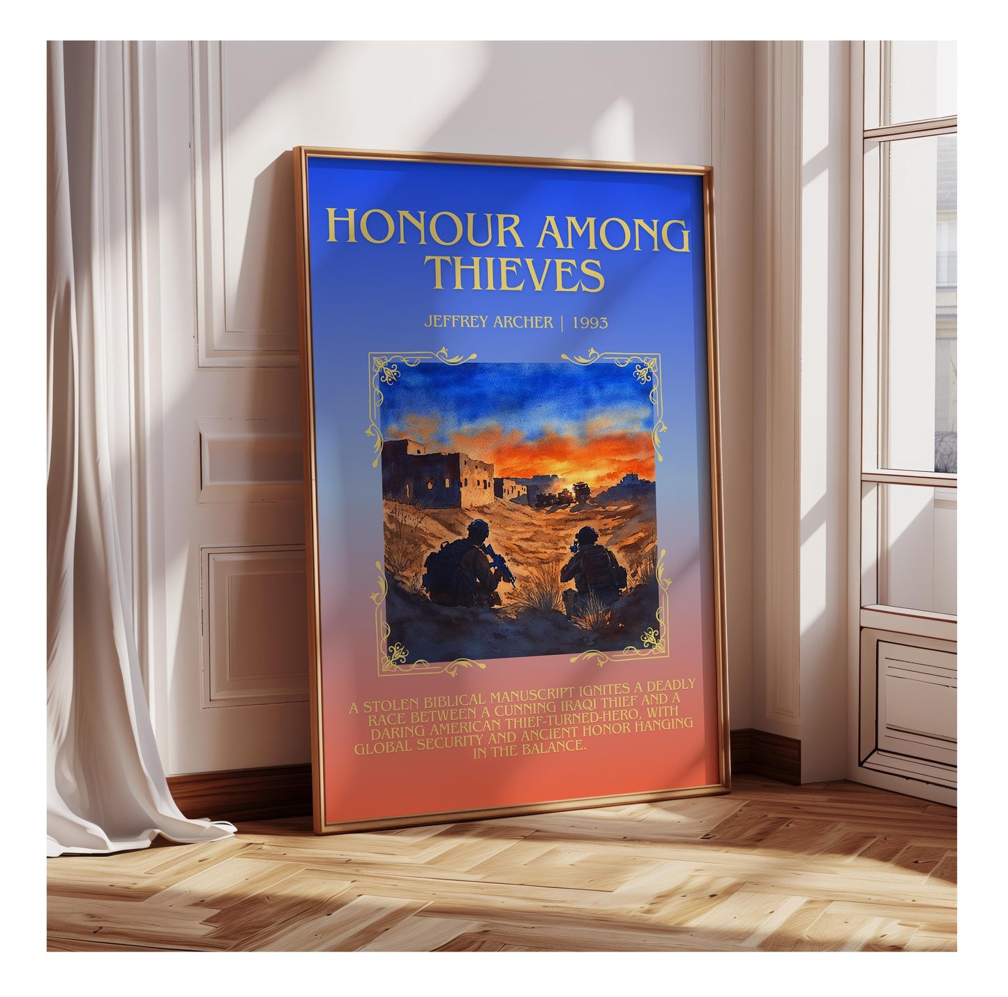Honour Among Thieves by Jeffrey Archer | Descriptive Book Poster | Blurby