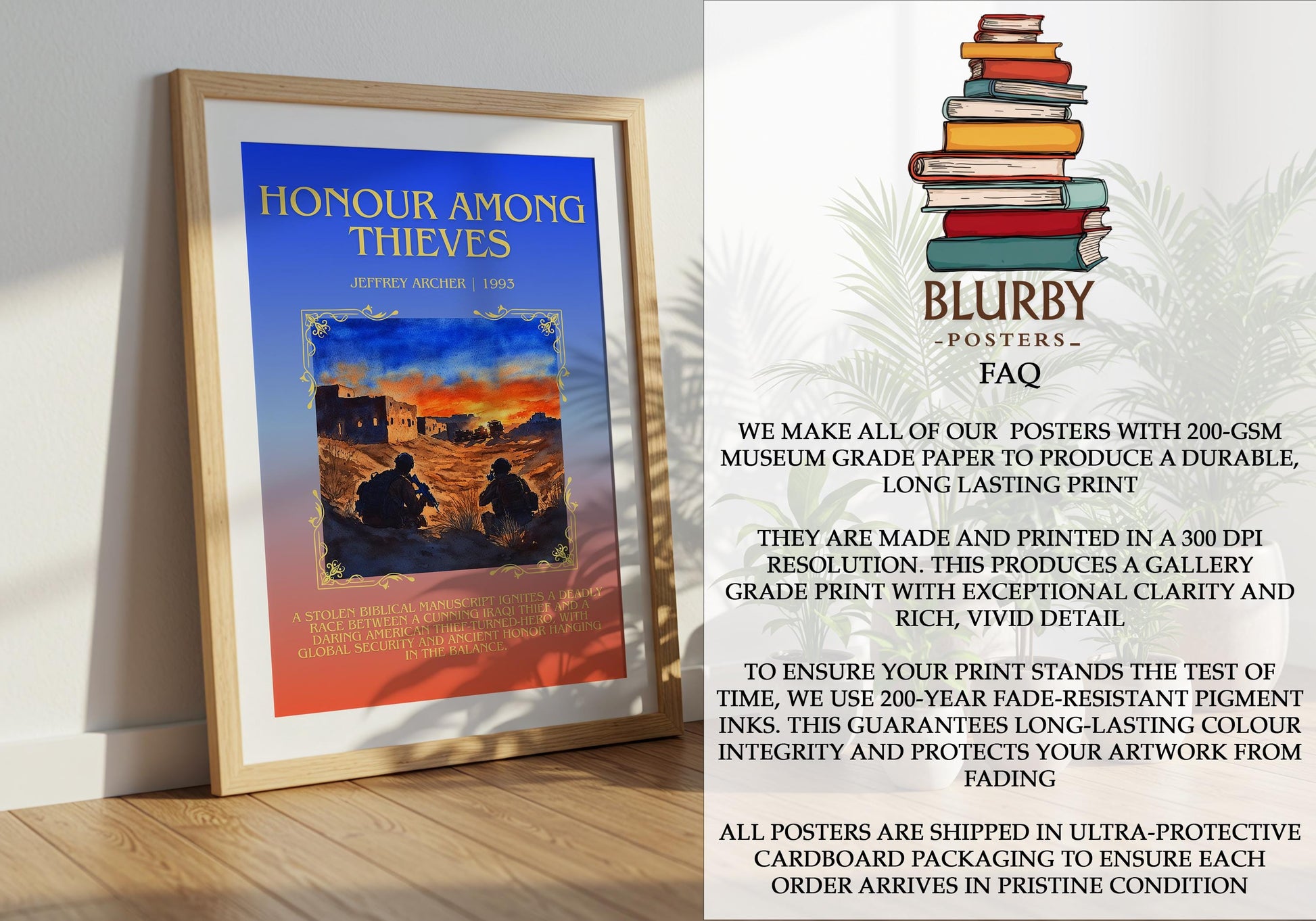 Honour Among Thieves by Jeffrey Archer | Descriptive Book Poster | Blurby